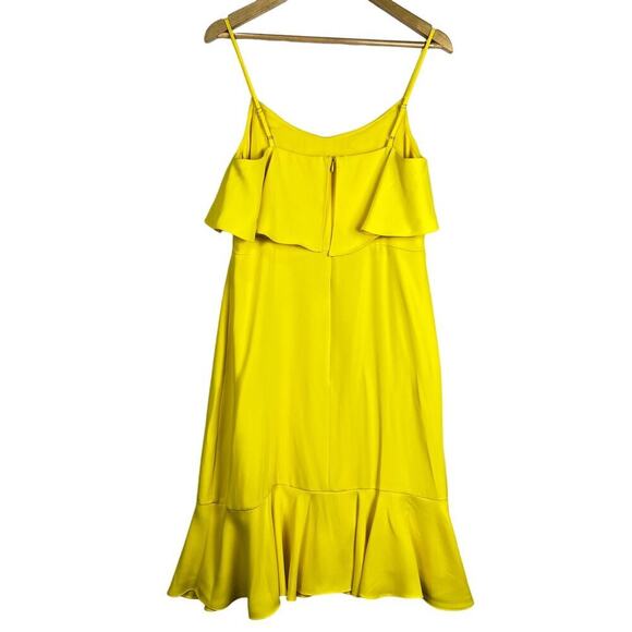 NWT Trina Turk Mosey Ruffled Sleeveless Yellow Buttercup Spaghetti Strap Dress 8 - Picture 4 of 9